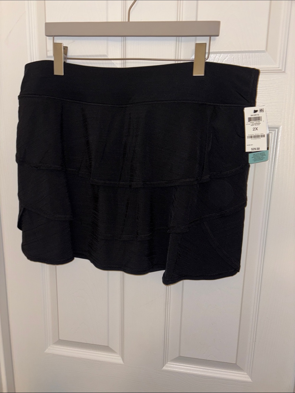 Ideology Black Layered Ruffle Mini Skirt